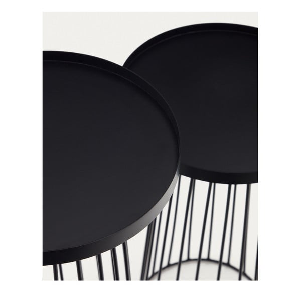 Metāla apaļi sānu galdiņi (2 gab.) Dilva – Kave Home-image-2