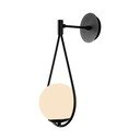 Melna sienas lampa ø 15 cm Arch – Squid Lighting