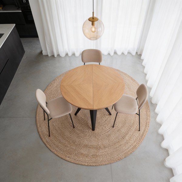 Apaļš izvelkams ēdamgalds ar papildu galda virsmu ar ozolkoka imitācijas galda virsmu ø 120 cm Magnus – Windsor & Co Sofas-image-3