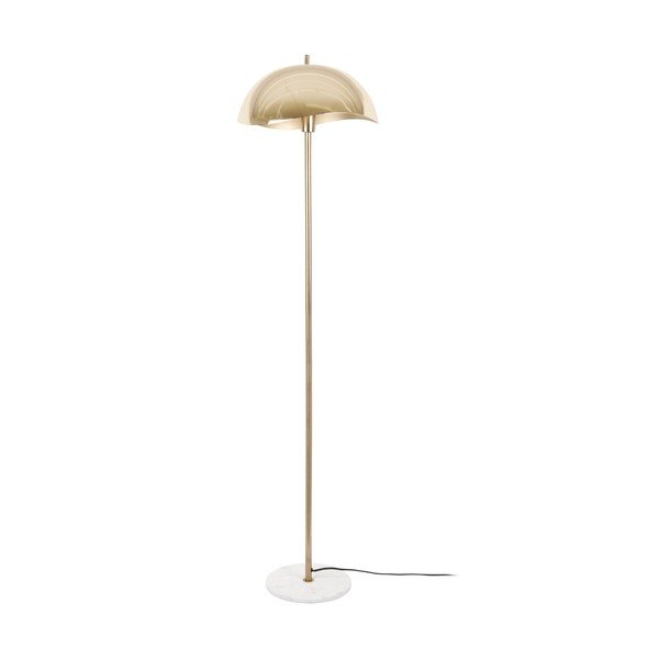 Zelta krāsas stāvlampa ar metāla abažūru (augstums 154 cm) Waved – Leitmotiv