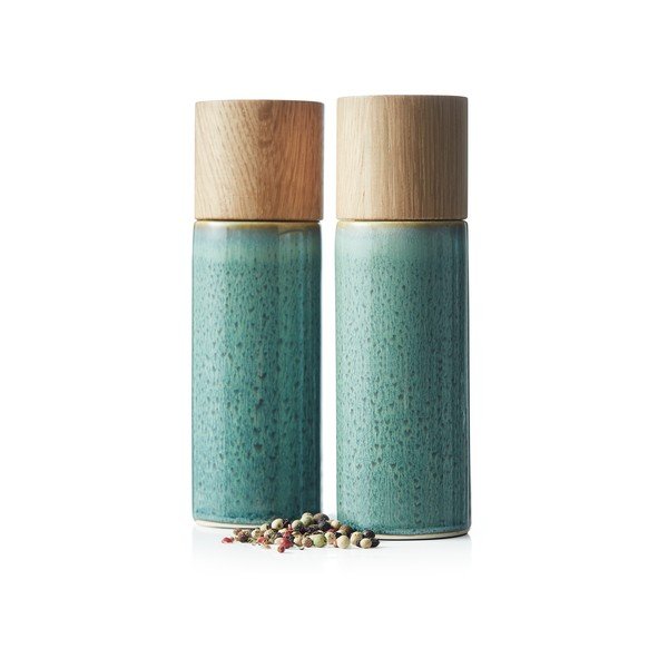 Zaļas keramikas piparu un sāls dzirnaviņas (2 gab.) Gastro Green – Bitz-image-3