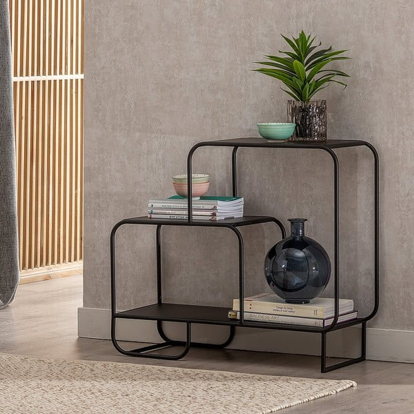 Melns metāla plaukts 72x68 cm Sleco – Ixia-image-2