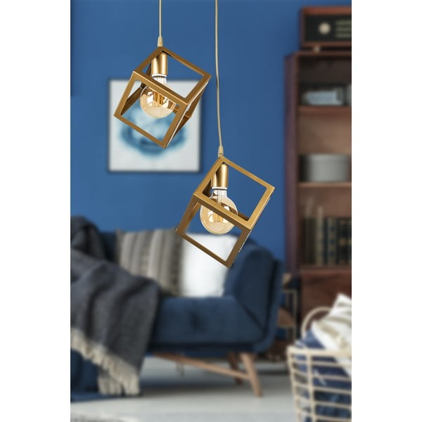 Metāla griestu lampa zelta krāsā Magnezya – Squid Lighting-image-1