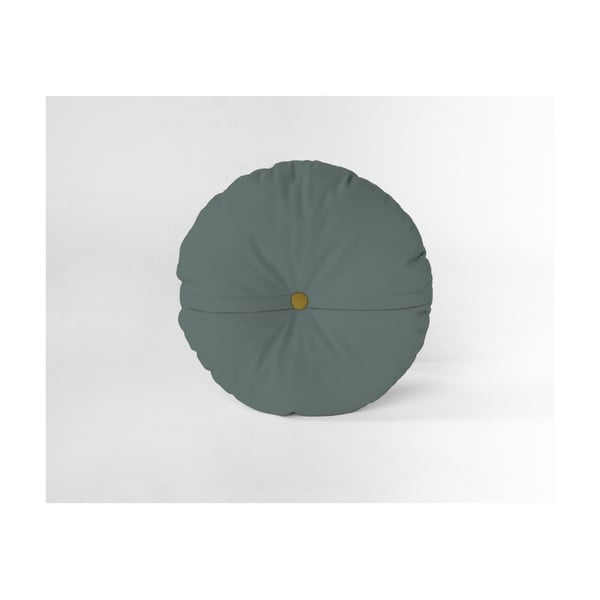 Apaļš dekoratīvais spilvens ar samta pārvalku Velvet Atelier Turquoise, ⌀ 45 cm-image-1