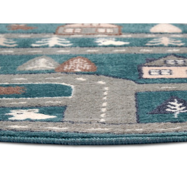 Zaļganzils bērnu paklājs ø 140 cm Streets – Hanse Home-image-2