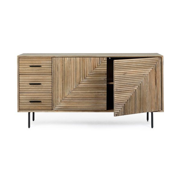 Dabīga toņa mango masīvkoka kumode 160x83x40 cm Darsey – Bizzotto-image-4