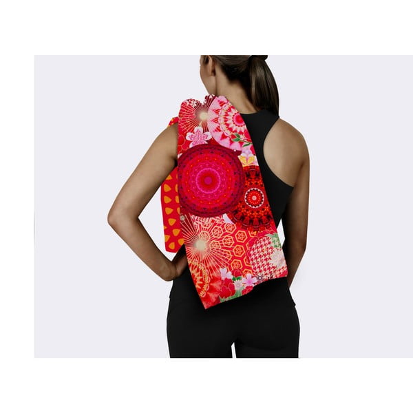 Sarkans ātri žūstošs pludmales dvielis 50x100 cm – HIP-image-2