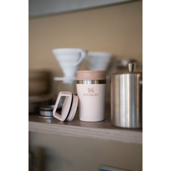 Gaiši rozā nerūsējošā tērauda termokrūze 230 ml Café-To-Go Travel Mug Rose Quartz – Stanley-image-1