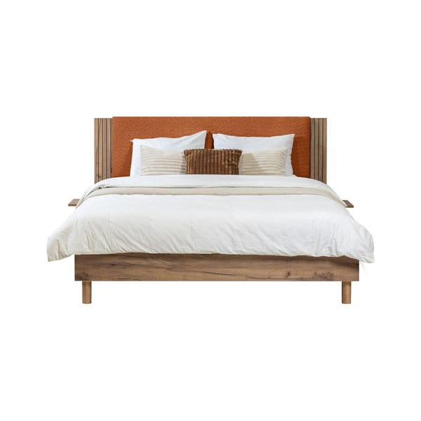 Oranža divvietīga gulta ar redelēm 160x200 cm Lior – Bobochic Paris-image-2