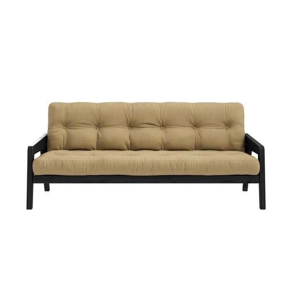 Brūns/bēšs izvelkamais dīvāns 204 cm Grab – Karup Design