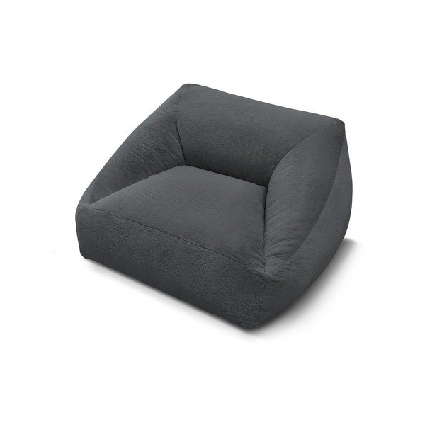 Tumši pelēks sēžammaiss no mākslīgās kažokādas Lilibet – Bobochic Paris-image-4