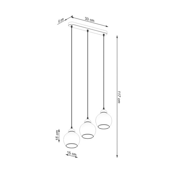 Melna piekaramā lampa ø 15 cm Grande – Sollux-image-4
