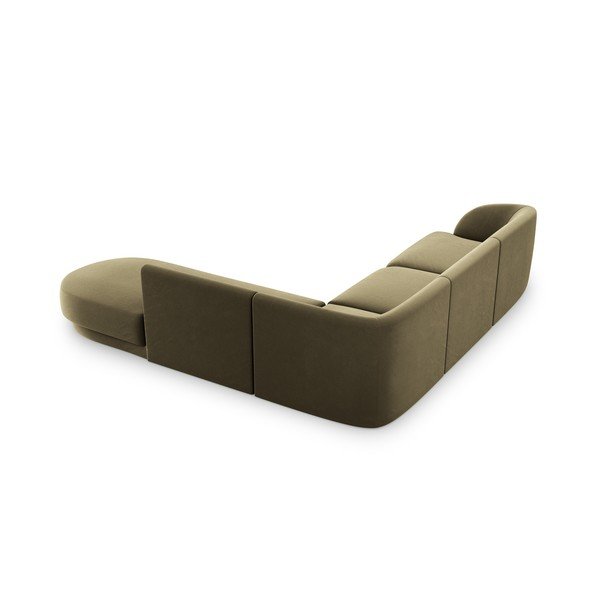 Zaļš samta stūra dīvāns (ar labo stūri) Miley  – Micadoni Home-image-4