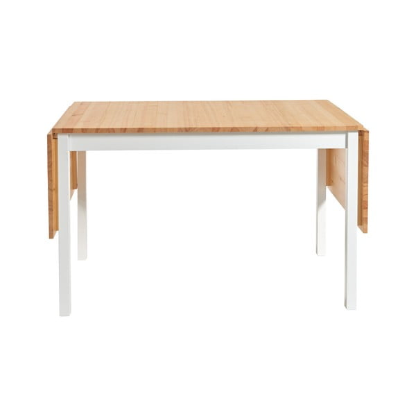 Izvelkams pusdienu galds no priedes koka ar baltu konstrukciju Bonami Essentials Brisbane, 120 (200) x 70 cm-image-1