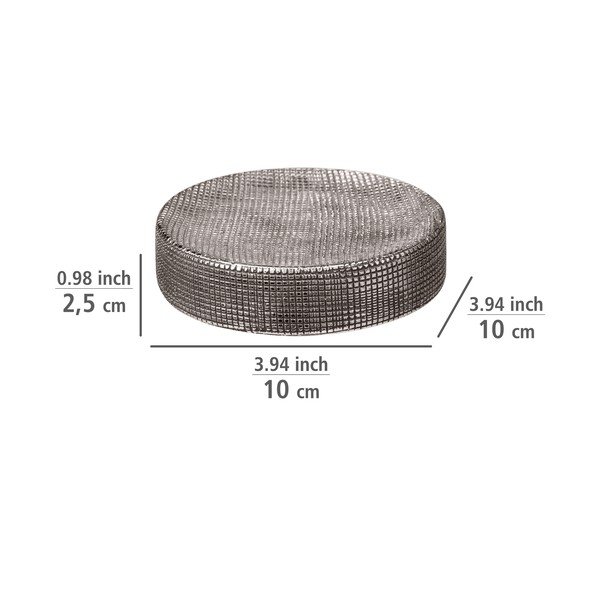 Sudraba krāsas keramikas ziepju trauks Rivara – Wenko-image-4