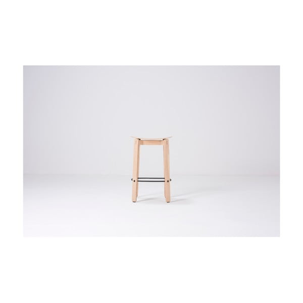 Dabīga toņa ozola masīvkoka bāra taburete (sēdekļa augstums 65 cm) Nora – Gazzda-image-2