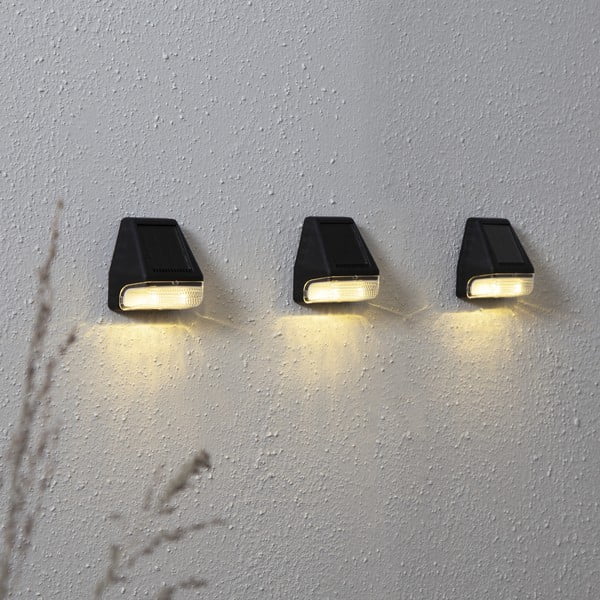 3 LED sienas lampu komplekts ar saules baterijām Star Trading Wally, augstums 7,5 cm