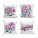 4 dekoratīvo spilvendrānu komplekts Minimalist Cushion Covers Purple Pink, 45 x 45 cm