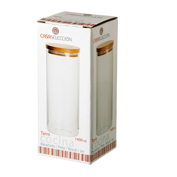 Stikla burka ar bambusa vāku Casa Selección, 1,4 l-image-2