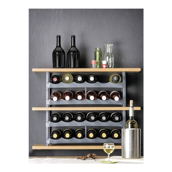 Pelēks plastmasas vīna statīvs Vario – Rotho-image-2