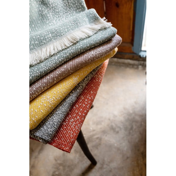 Sarkans pleds ar kokvilnu Euromant Dotty Diamond, 140 x 180 cm-image-4