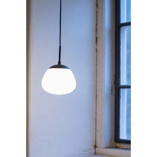 Balta/melna stikla piekaramā lampa ø 18 cm Rise – Markslöjd-image-1