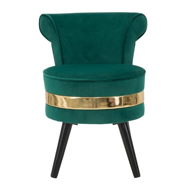 Tumši zaļš polsterēts krēsls ar zemu atzveltni Mauro Ferretti Paris