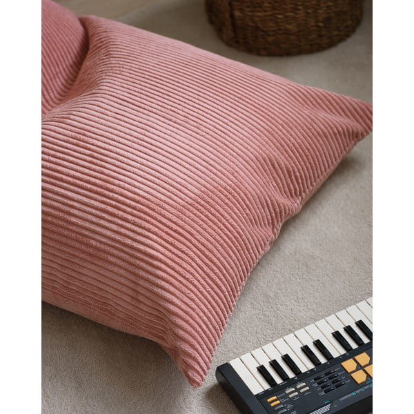 Rozā velveta bērnu sēžammaiss Big Lounger – Wigiwama-image-3