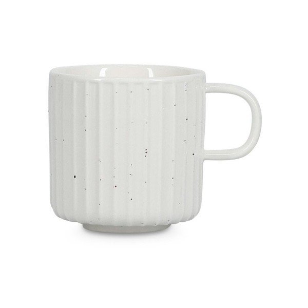 Balta tasīte no sintētiskā kaula porcelāna 205 ml Ora Gloss – Salt&Pepper