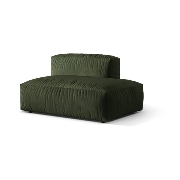 Zaļa samta modulārā dīvāna daļa (ar labo stūri) Martina – Micadoni -image-1