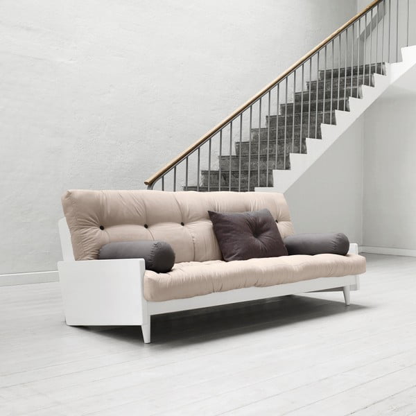 Dīvāns gulta Karup India White/Vision/Gris