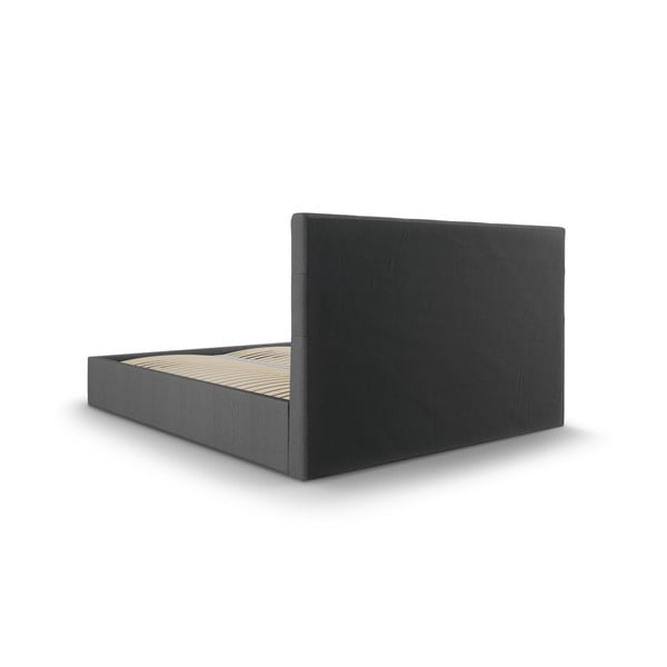 Tumši pelēka divguļamā gulta Mazzini Beds Nerin, 180 x 200 cm-image-4