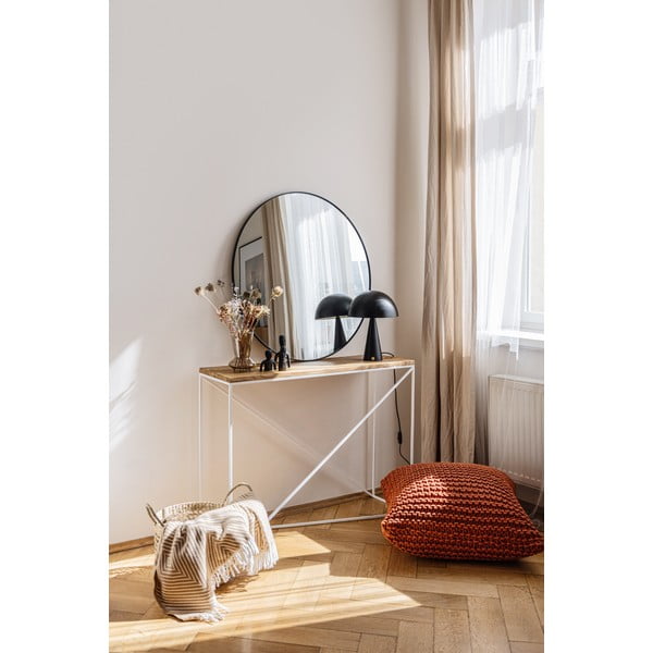 Melns sienas spogulis Bonami Essentials Layla, ø 80 cm-image-2