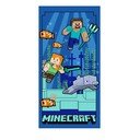 Zils mikrošķiedras bērnu dvielis 70x140 cm Minecraft "Underwater Fun" – Jerry Fabrics