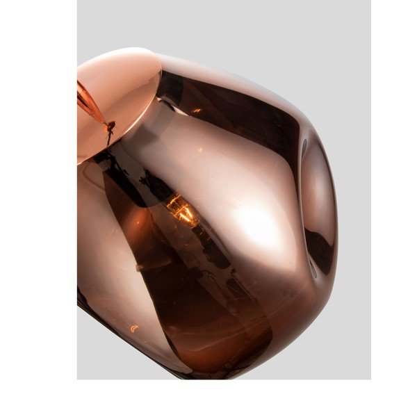 Rozā zelta krāsas stikla piekaramā lampa ø 25 cm Lava – Nova Luce-image-3