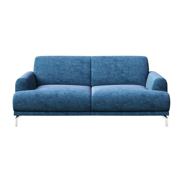Zils divvietīgs dīvāns ar metāla kājām MESONICA Puzo