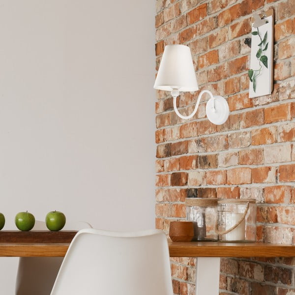 Balta sienas lampa – LAMKUR-image-1