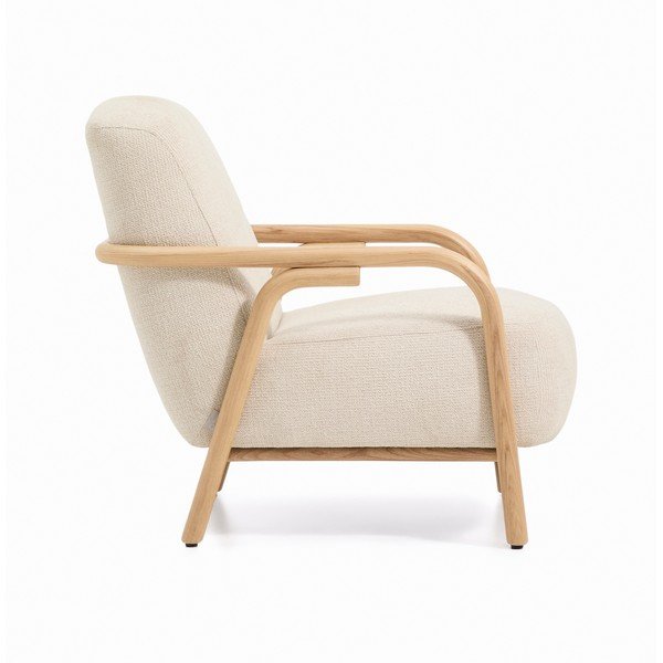 Bēšs atpūtas krēsls no šenila auduma Sylo – Kave Home-image-3