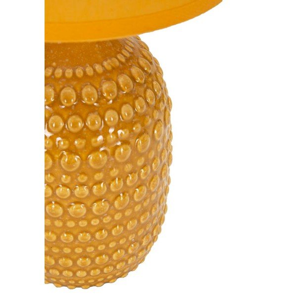 Sinepju dzeltena keramikas galda lampa ar auduma abažūru (augstums 30,5 cm) Points – Mauro Ferretti-image-2