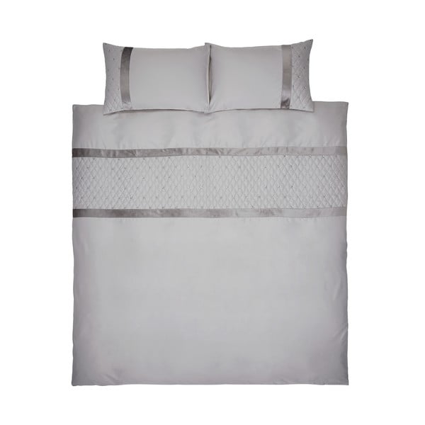 Pelēka divguļamā gultas veļa no mikrosatīna 230x220 cm Sequin Cluster – Catherine Lansfield