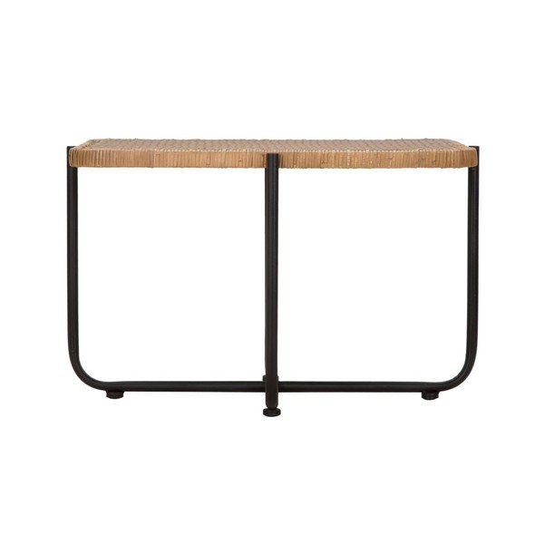 Melns/dabīga toņa rotangpalmas žurnālgaldiņš 55x75 cm Cebu – Mauro Ferretti-image-3