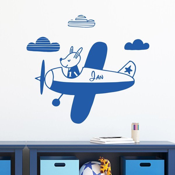 Sienas uzlīme ar nosaukumu Ambiance Puppy On The Plane-image-1