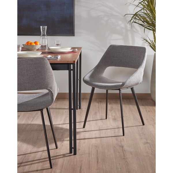 Gaiši pelēks ēdamistabas krēsls Kave Home Hest-image-1