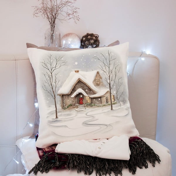 Spilvendrāna ar Ziemassvētku motīvu 43x43 cm – Mila Home-image-3