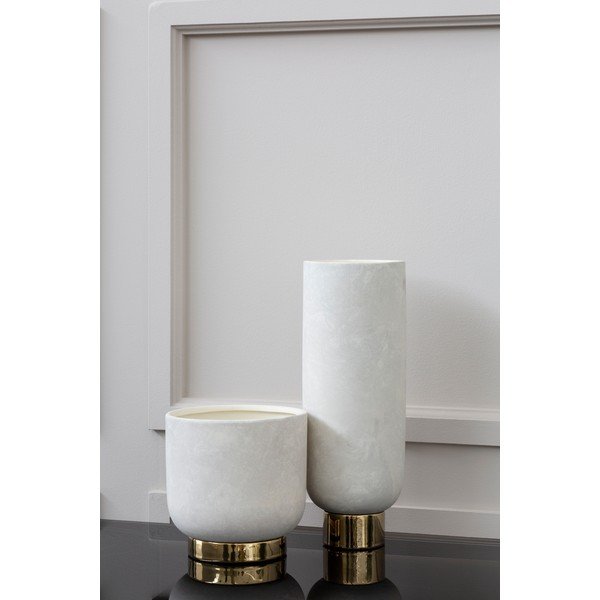 Keramikas puķu pods baltā un zelta krāsā Premier Housewares Callie, ø 18 cm-image-1