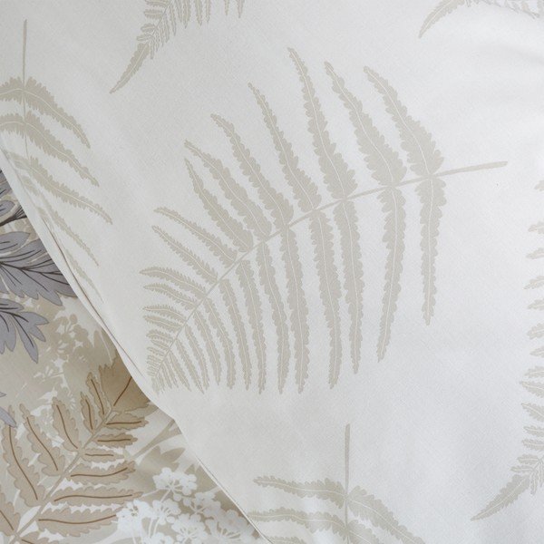 Bēša/krēmkrāsas vienvietīga gultas veļa 135x200 cm Floral Foliage – Catherine Lansfield-image-4