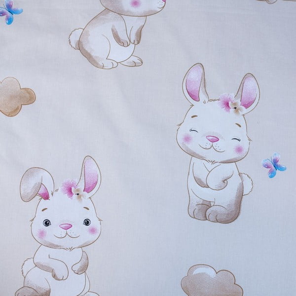 Dzeltena kokvilnas bērnu gultas veļa 100x135 cm Bunny "Star" – Jerry Fabrics-image-4