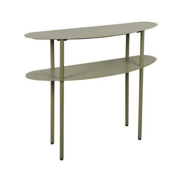 Zaļš metāla konsoles galds 28x90 cm Riqueza – Leitmotiv