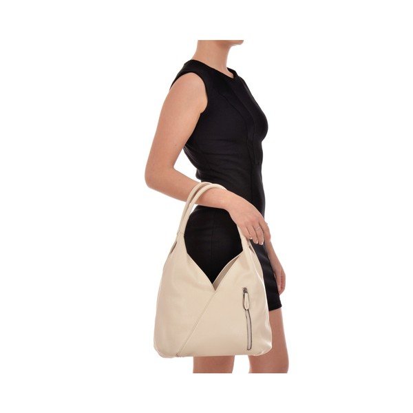 Bēša ādas rokassoma Roberta M Mola Beige Beige-image-3
