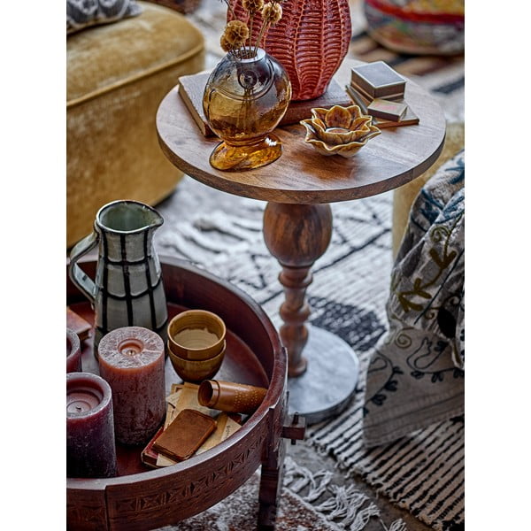 Bēšs/tumši brūns pufs Paloma – Bloomingville-image-3